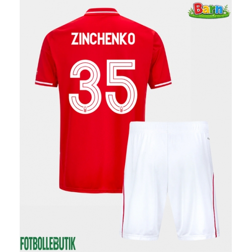 Nottingham Forest Oleksandr Zinchenko #35 Hemmaställ Barn 2025-26 Kortärmad (+ Korta byxor)